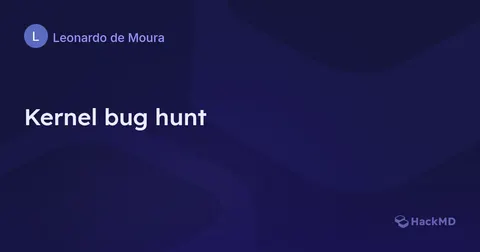 Kernel bug hunt - HackMD